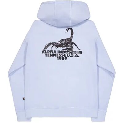 Kapuzensweatshirt mit Druck auf dem Rücken Alpha Industries US Scorpion Bleu L Homme Kapuzensweatshirt mit Druck auf dem Rücken Alpha Industries US Scorpion Bleu L Homme