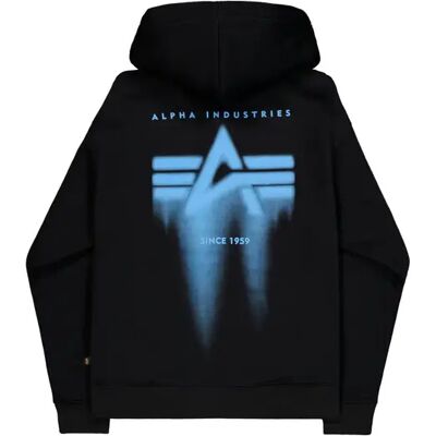 Hoodie Alpha Industries Spray Noir L Homme Hoodie Alpha Industries Spray Noir L Homme