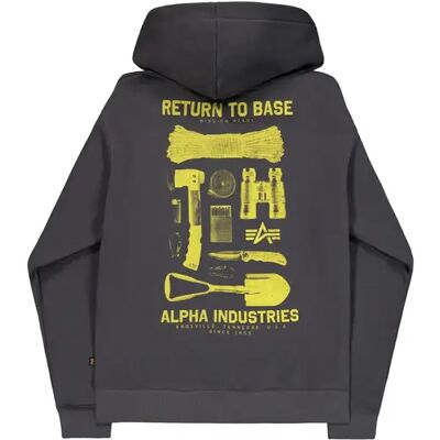 Hoodie Alpha Industries Return To Base Gris L Homme Hoodie Alpha Industries Return To Base Gris L Homme
