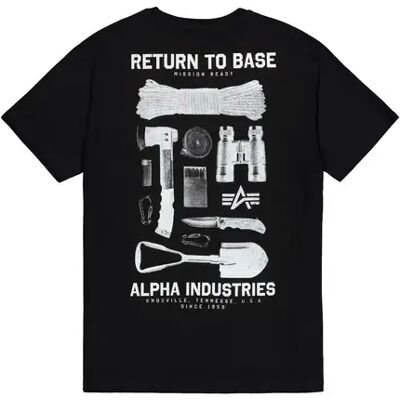 T-Shirt Alpha Industries Return To Base Noir XL Homme T-Shirt Alpha Industries Return To Base Noir XL Homme