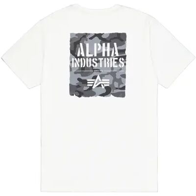 T-Shirt Alpha Industries Camo Blanc L Homme T-Shirt Alpha Industries Camo Blanc L Homme