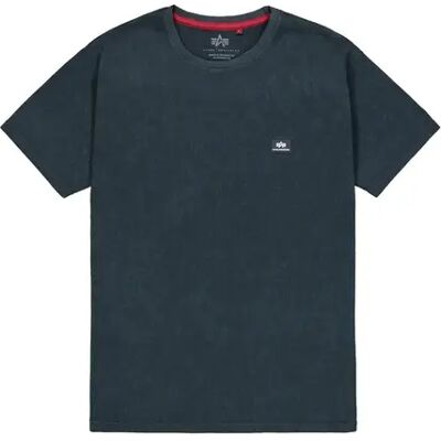 T-Shirt Alpha Industries Waffle Small Logo Bleu L Homme T-Shirt Alpha Industries Waffle Small Logo Bleu L Homme