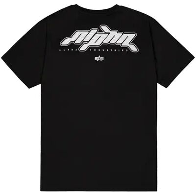 T-Shirt Alpha Industries 3D Wavy Backprint Noir M Homme T-Shirt Alpha Industries 3D Wavy Backprint Noir M Homme