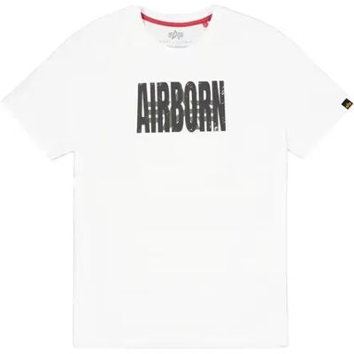 T-Shirt Alpha Industries Logo Airborn Blanc L Homme T-Shirt Alpha Industries Logo Airborn Blanc L Homme