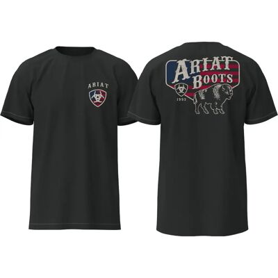 T-Shirt Ariat American Bison Classic Gris M Homme T-Shirt Ariat American Bison Classic Gris M Homme