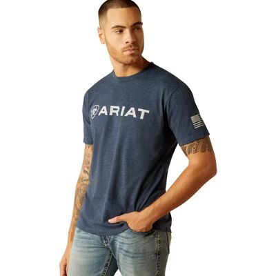 T-Shirt mit Flagge Ariat Shield Bleu M Homme T-Shirt mit Flagge Ariat Shield Bleu M Homme