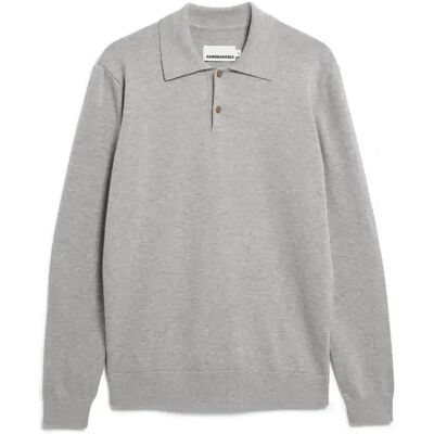 Langärmeliges Poloshirt aus Mesh Armedangels Gris M Homme Langärmeliges Poloshirt aus Mesh Armedangels Gris M Homme