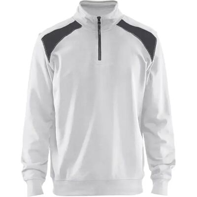 Sweatshirt mit Trucker-Kragen, zweifarbig Blaklader Blanc L Homme Sweatshirt mit Trucker-Kragen, zweifarbig Blaklader Blanc L Homme