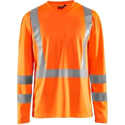 Langarmshirt mit hoher Sichtbarkeit V-Ausschnitt UV-Schutz Geruchshemmend Blaklader Orange M Homme Langarmshirt mit hoher Sichtbarkeit V-Ausschnitt UV-Schutz Geruchshemmend Blaklader Orange M Homme