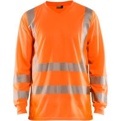T-Shirt langarm und V-Ausschnitt mit hoher Sichtbarkeit und UV-Schutz Blaklader Orange 2XL Homme T-Shirt langarm und V-Ausschnitt mit hoher Sichtbarkeit und UV-Schutz Blaklader Orange 2XL Homme
