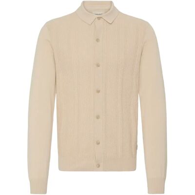Polo-Strickjacke Blend Baron Gris S Homme Polo-Strickjacke Blend Baron Gris S Homme