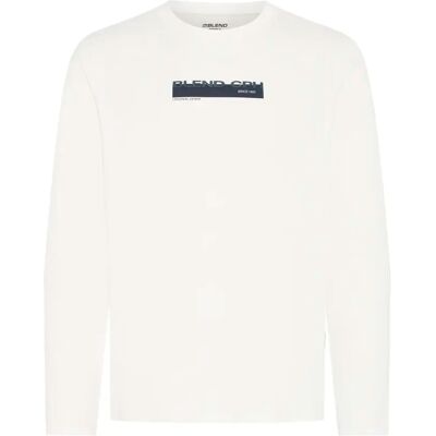 Langarmshirt Blend BHKEMUEL GRAPHIC Blanc 2XL Homme Langarmshirt Blend BHKEMUEL GRAPHIC Blanc 2XL Homme
