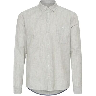 Langarmshirt mit Streifen Blend Gris XL Homme Langarmshirt mit Streifen Blend Gris XL Homme