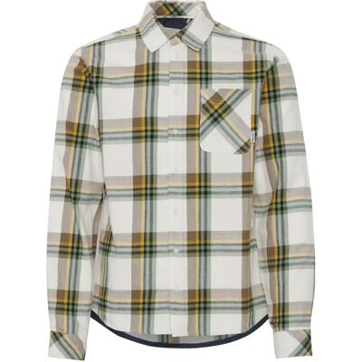 Langärmeliges kariertes Hemd mit Tasche Blend Vert M Homme Langärmeliges kariertes Hemd mit Tasche Blend Vert M Homme