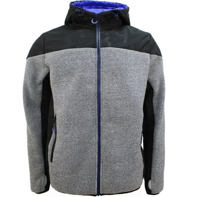 Fleece aus zwei Materialien Degré Celsius Cooper Gris M Homme Fleece aus zwei Materialien Degré Celsius Cooper Gris M Homme