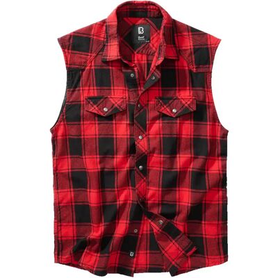 Ärmelloses kariertes Hemd Brandit Rouge 6XL Homme Ärmelloses kariertes Hemd Brandit Rouge 6XL Homme