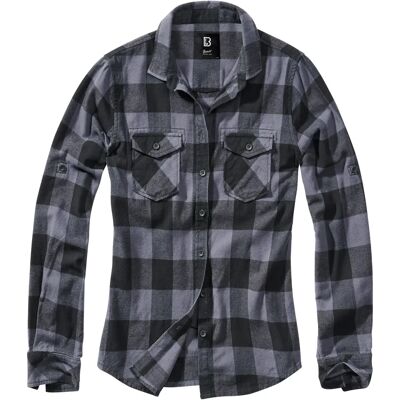Langarmhemd aus Flanell für Damen Brandit Amy Noir L Femme Langarmhemd aus Flanell für Damen Brandit Amy Noir L Femme