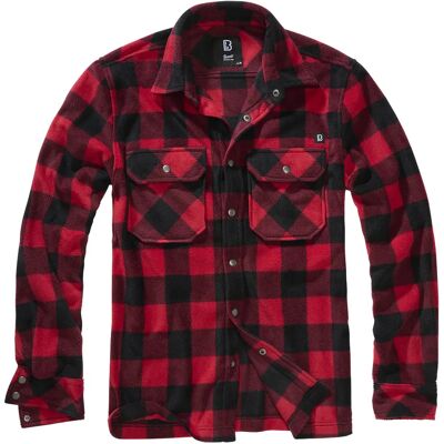 Langärmeliges Fleecehemd Brandit Jeff Rouge S Homme Langärmeliges Fleecehemd Brandit Jeff Rouge S Homme