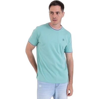T-Shirt aus meliertem Baumwollstoff Camberabero Vert 2XL Homme T-Shirt aus meliertem Baumwollstoff Camberabero Vert 2XL Homme