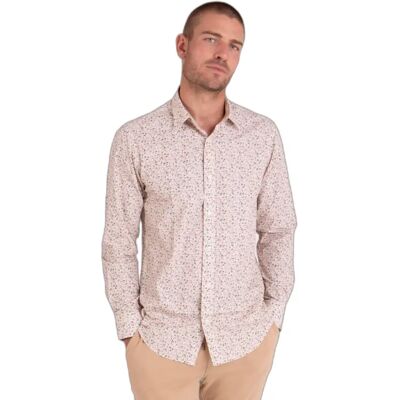 Blumenhemd mit langen Ärmeln Camberabero Beige 2XL Homme Blumenhemd mit langen Ärmeln Camberabero Beige 2XL Homme