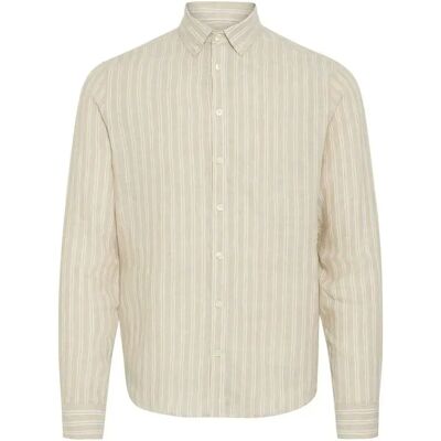 Gestreifte Langarmbluse Casual Friday Dallas Beige 2XL Homme Gestreifte Langarmbluse Casual Friday Dallas Beige 2XL Homme