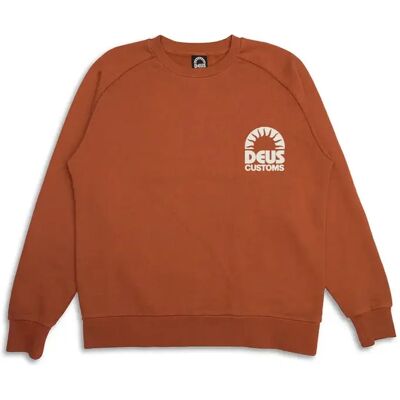 Fleece-Sweatshirt Deus Ex Machina Melodies Crew Marron L Mixte Fleece-Sweatshirt Deus Ex Machina Melodies Crew Marron L Mixte