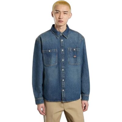 Langarmshirt Dickies Mechanic Bleu M Homme Langarmshirt Dickies Mechanic Bleu M Homme