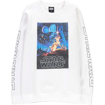 Difuzed Star Wars Vintage Poster Pullover - Unisex, Weiß, XXL Difuzed Star Wars Vintage Poster Pullover - Unisex, Weiß, XXL