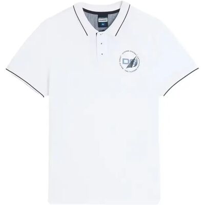 Polo aus Baumwolle mit kontrastierenden Streifen Diverse Cruise Blanc 2XL Homme Polo aus Baumwolle mit kontrastierenden Streifen Diverse Cruise Blanc 2XL Homme