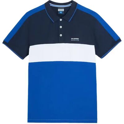 Polo aus Baumwolle mit Kontrastpaneelen Diverse Beyonde Bleu 2XL Homme Polo aus Baumwolle mit Kontrastpaneelen Diverse Beyonde Bleu 2XL Homme