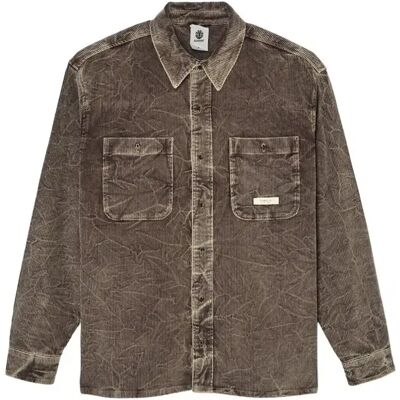 Überhemd Element Relax Washed Cord Marron L Homme Überhemd Element Relax Washed Cord Marron L Homme