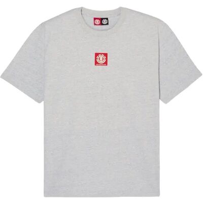 T-Shirt mit quadratischem Logo Element Gris S Homme T-Shirt mit quadratischem Logo Element Gris S Homme