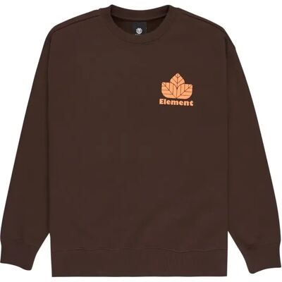 Pullover mit Rundhalsausschnitt Element Sporting CR Marron S Homme Pullover mit Rundhalsausschnitt Element Sporting CR Marron S Homme