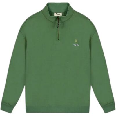 Sweatshirt mit halbem Reißverschluss Faguo Amboise Vert 2XL Homme Sweatshirt mit halbem Reißverschluss Faguo Amboise Vert 2XL Homme