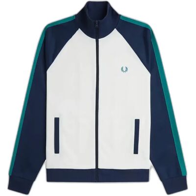 Weste mit kontrastierenden Ärmeln Fred Perry Blanc M Homme Weste mit kontrastierenden Ärmeln Fred Perry Blanc M Homme