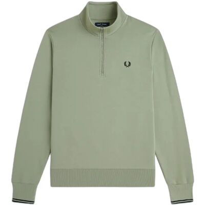 Sweatshirt 1/2 zip Fred Perry Vert S Homme Sweatshirt 1/2 zip Fred Perry Vert S Homme