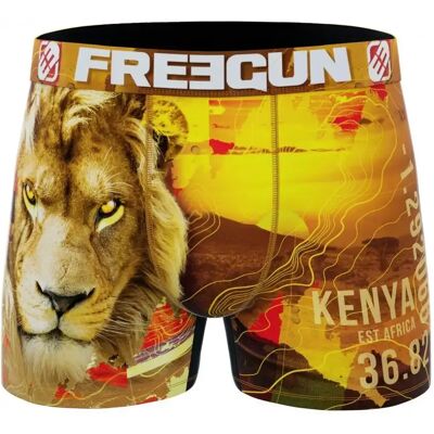 Boxer Freegun Animal Savage Lion Jaune S Homme Boxer Freegun Animal Savage Lion Jaune S Homme