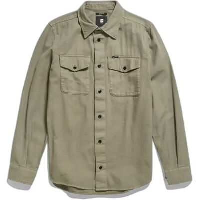 Schmal geschnittenes Überhemd mit langen Ärmeln G-Star Marine Vert M Homme Schmal geschnittenes Überhemd mit langen Ärmeln G-Star Marine Vert M Homme
