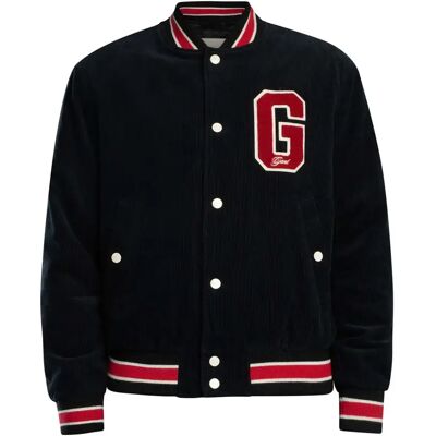 Universitätsbomberjacke Gant Cord Varsity Noir S Homme Universitätsbomberjacke Gant Cord Varsity Noir S Homme