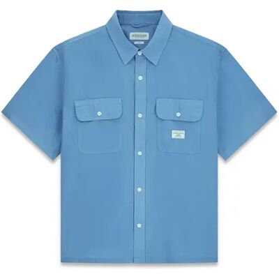 Hemd Guess Boxi Cropped Bleu L Homme Hemd Guess Boxi Cropped Bleu L Homme