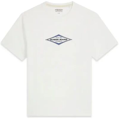 T-Shirt mit gedrucktem Logo Guess Blanc XL Homme T-Shirt mit gedrucktem Logo Guess Blanc XL Homme