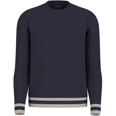 Pullover mit Rundhalsausschnitt Guess Lorn Bleu S Homme Pullover mit Rundhalsausschnitt Guess Lorn Bleu S Homme