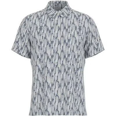 Hemd Guess Bowline Jacquard Blanc 2XL Homme Hemd Guess Bowline Jacquard Blanc 2XL Homme