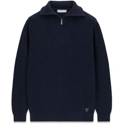 Halb-Zip-Pullover Guess Kirk Bleu XL Homme Halb-Zip-Pullover Guess Kirk Bleu XL Homme