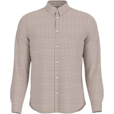 Hemd mit langen Ärmeln, kariert Guess Oxford Marron L Homme Hemd mit langen Ärmeln, kariert Guess Oxford Marron L Homme