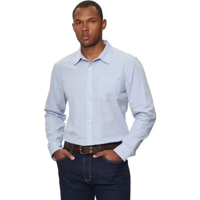 Slim-Fit Langarmshirt mit Tasche Guess Bleu S Homme Slim-Fit Langarmshirt mit Tasche Guess Bleu S Homme