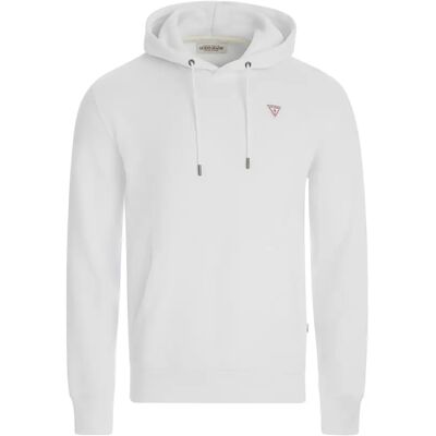 Slim Hoodie Mini-Dreieck Guess Blanc S Homme Slim Hoodie Mini-Dreieck Guess Blanc S Homme