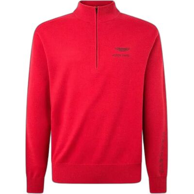 Halb-Zip-Pullover Hackett AMR Rouge 2XL Homme Halb-Zip-Pullover Hackett AMR Rouge 2XL Homme