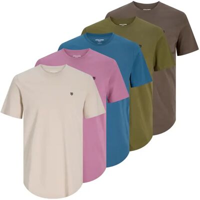 T-Shirt Jack & Jones Labrody (x5) Beige L Homme T-Shirt Jack & Jones Labrody (x5) Beige L Homme