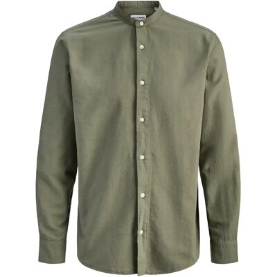 Langarmshirt mit Streifenkragen Jack & Jones Breeze Vert M Homme Langarmshirt mit Streifenkragen Jack & Jones Breeze Vert M Homme